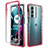 Custodia Silicone Trasparente Ultra Sottile Morbida Cover Fronte e Retro 360 Gradi Sfumato per Motorola Moto Edge S30 5G Rosso