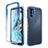 Custodia Silicone Trasparente Ultra Sottile Morbida Cover Fronte e Retro 360 Gradi Sfumato per Motorola Moto G41 Blu