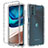 Custodia Silicone Trasparente Ultra Sottile Morbida Cover Fronte e Retro 360 Gradi Sfumato per Motorola Moto G42 Chiaro