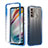 Custodia Silicone Trasparente Ultra Sottile Morbida Cover Fronte e Retro 360 Gradi Sfumato per Motorola Moto G60 Blu
