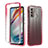 Custodia Silicone Trasparente Ultra Sottile Morbida Cover Fronte e Retro 360 Gradi Sfumato per Motorola Moto G60 Rosso