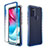 Custodia Silicone Trasparente Ultra Sottile Morbida Cover Fronte e Retro 360 Gradi Sfumato per Motorola Moto G60s Blu