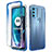 Custodia Silicone Trasparente Ultra Sottile Morbida Cover Fronte e Retro 360 Gradi Sfumato per Motorola Moto G71 5G Blu