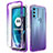 Custodia Silicone Trasparente Ultra Sottile Morbida Cover Fronte e Retro 360 Gradi Sfumato per Motorola Moto G71 5G Viola
