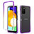 Custodia Silicone Trasparente Ultra Sottile Morbida Cover Fronte e Retro 360 Gradi Sfumato per Samsung Galaxy A02s Viola