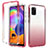 Custodia Silicone Trasparente Ultra Sottile Morbida Cover Fronte e Retro 360 Gradi Sfumato per Samsung Galaxy A31 Rosso
