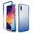 Custodia Silicone Trasparente Ultra Sottile Morbida Cover Fronte e Retro 360 Gradi Sfumato per Samsung Galaxy A50 Blu