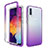 Custodia Silicone Trasparente Ultra Sottile Morbida Cover Fronte e Retro 360 Gradi Sfumato per Samsung Galaxy A50S Viola