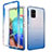 Custodia Silicone Trasparente Ultra Sottile Morbida Cover Fronte e Retro 360 Gradi Sfumato per Samsung Galaxy A71 5G Blu