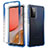 Custodia Silicone Trasparente Ultra Sottile Morbida Cover Fronte e Retro 360 Gradi Sfumato per Samsung Galaxy A72 5G Blu