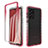 Custodia Silicone Trasparente Ultra Sottile Morbida Cover Fronte e Retro 360 Gradi Sfumato per Samsung Galaxy A73 5G Rosso