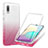 Custodia Silicone Trasparente Ultra Sottile Morbida Cover Fronte e Retro 360 Gradi Sfumato per Samsung Galaxy M02 Rosa