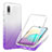 Custodia Silicone Trasparente Ultra Sottile Morbida Cover Fronte e Retro 360 Gradi Sfumato per Samsung Galaxy M02 Viola