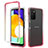 Custodia Silicone Trasparente Ultra Sottile Morbida Cover Fronte e Retro 360 Gradi Sfumato per Samsung Galaxy M02s Rosso