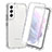 Custodia Silicone Trasparente Ultra Sottile Morbida Cover Fronte e Retro 360 Gradi Sfumato per Samsung Galaxy S21 5G Chiaro