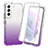 Custodia Silicone Trasparente Ultra Sottile Morbida Cover Fronte e Retro 360 Gradi Sfumato per Samsung Galaxy S21 5G Viola