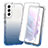 Custodia Silicone Trasparente Ultra Sottile Morbida Cover Fronte e Retro 360 Gradi Sfumato per Samsung Galaxy S21 Plus 5G Blu