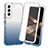 Custodia Silicone Trasparente Ultra Sottile Morbida Cover Fronte e Retro 360 Gradi Sfumato per Samsung Galaxy S24 Plus 5G Blu