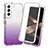 Custodia Silicone Trasparente Ultra Sottile Morbida Cover Fronte e Retro 360 Gradi Sfumato per Samsung Galaxy S24 Plus 5G Viola