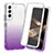 Custodia Silicone Trasparente Ultra Sottile Morbida Cover Fronte e Retro 360 Gradi Sfumato per Samsung Galaxy S25 Plus 5G Viola