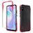 Custodia Silicone Trasparente Ultra Sottile Morbida Cover Fronte e Retro 360 Gradi Sfumato per Xiaomi Redmi 9AT Rosso