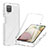 Custodia Silicone Trasparente Ultra Sottile Morbida Cover Fronte e Retro 360 Gradi Sfumato YB1 per Samsung Galaxy A12 Chiaro