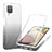 Custodia Silicone Trasparente Ultra Sottile Morbida Cover Fronte e Retro 360 Gradi Sfumato YB1 per Samsung Galaxy A12 Nero