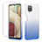 Custodia Silicone Trasparente Ultra Sottile Morbida Cover Fronte e Retro 360 Gradi Sfumato YB2 per Samsung Galaxy A12 Blu