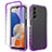 Custodia Silicone Trasparente Ultra Sottile Morbida Cover Fronte e Retro 360 Gradi Sfumato ZJ1 per Samsung Galaxy A14 5G Viola