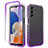 Custodia Silicone Trasparente Ultra Sottile Morbida Cover Fronte e Retro 360 Gradi Sfumato ZJ1 per Samsung Galaxy A15 5G Viola