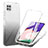 Custodia Silicone Trasparente Ultra Sottile Morbida Cover Fronte e Retro 360 Gradi Sfumato ZJ1 per Samsung Galaxy A22 5G Nero