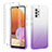 Custodia Silicone Trasparente Ultra Sottile Morbida Cover Fronte e Retro 360 Gradi Sfumato ZJ2 per Samsung Galaxy M32 5G Viola