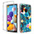 Custodia Silicone Trasparente Ultra Sottile Morbida Cover Fronte e Retro 360 JX1 per Samsung Galaxy A21 Cielo Blu