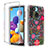 Custodia Silicone Trasparente Ultra Sottile Morbida Cover Fronte e Retro 360 JX1 per Samsung Galaxy A21 Rosso
