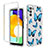 Custodia Silicone Trasparente Ultra Sottile Morbida Cover Fronte e Retro 360 JX3 per Samsung Galaxy A03s Blu