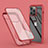 Custodia Silicone Trasparente Ultra Sottile Morbida Cover Fronte e Retro 360 LK1 per Apple iPhone 13 Pro Max Rosso
