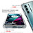 Custodia Silicone Trasparente Ultra Sottile Morbida Cover Fronte e Retro 360 per Motorola Moto G200 5G Chiaro