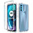 Custodia Silicone Trasparente Ultra Sottile Morbida Cover Fronte e Retro 360 per Motorola Moto G71 5G Chiaro