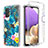 Custodia Silicone Trasparente Ultra Sottile Morbida Cover Fronte e Retro 360 per Samsung Galaxy A32 5G Ciano