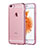 Custodia Silicone Trasparente Ultra Sottile Morbida Cover H17 per Apple iPhone 6 Oro Rosa