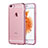 Custodia Silicone Trasparente Ultra Sottile Morbida Cover H17 per Apple iPhone 6S Oro Rosa