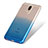 Custodia Silicone Trasparente Ultra Sottile Morbida Sfumato G01 per Huawei Rhone Blu