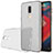 Custodia Silicone Trasparente Ultra Sottile Morbida T04 per OnePlus 6 Grigio