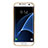 Custodia Silicone Trasparente Ultra Sottile Morbida T07 per Samsung Galaxy S7 Edge G935F Oro