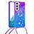 Custodia Silicone Ultra Sottile Cover Morbida Sfumato Y01B per Samsung Galaxy S22 Plus 5G Blu