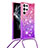 Custodia Silicone Ultra Sottile Cover Morbida Sfumato Y01B per Samsung Galaxy S23 Ultra 5G Viola