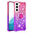 Custodia Silicone Ultra Sottile Cover Morbida Sfumato Y04B per Samsung Galaxy S21 5G Viola