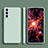 Custodia Silicone Ultra Sottile Morbida 360 Gradi Cover A01 per Samsung Galaxy S21 5G Verde Pastello