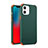 Custodia Silicone Ultra Sottile Morbida 360 Gradi Cover C03 per Apple iPhone 12 Mini Verde Notte