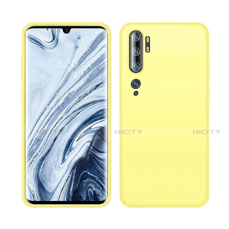 Custodia Silicone Ultra Sottile Morbida 360 Gradi Cover C08 per Xiaomi Mi Note 10 Pro Giallo